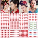 Spot wholesale flower twinkle eyebrow tattoo stickers costume style girl baby forehead stickers Chinese clothing children's tattoo stickers