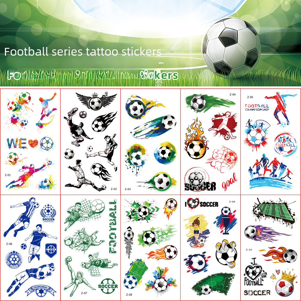 Children TATTOO Sticker Carnival Football Fans Face Sticker Arm Temporary TATTOO Sticker