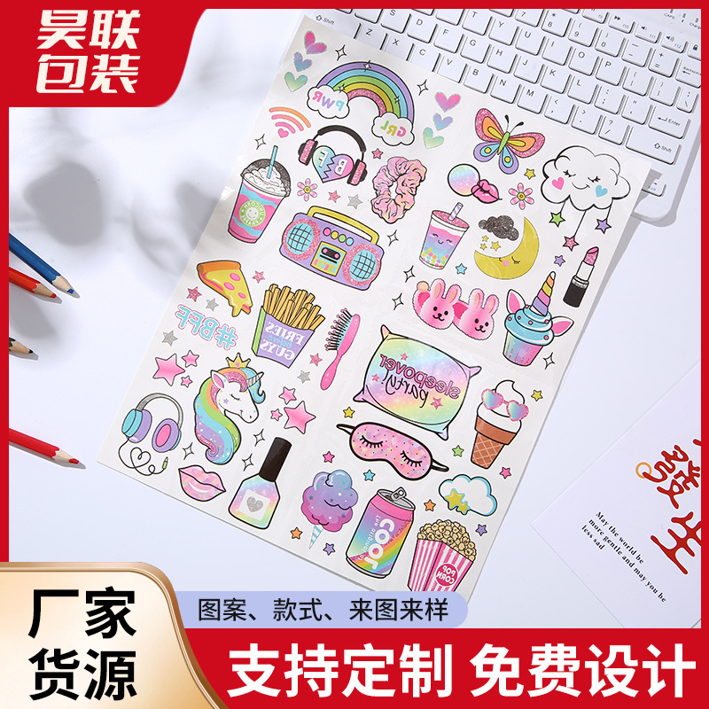 Children's Cartoon Tattoo Sticker Cute Fun Funny Disposable Tattoo Sticker Waterproof Long-lasting Tattoo Sticker