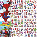 8 Spiderman And His Amazing Friends Cartoon Tattoo Sticker Children Water Transfer Disposable Tattoo Boy