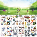 eco-friendly waterproof sweat football carnival cartoon cute tattoo stickers fans party atmosphere personalized tattoo