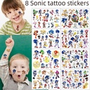 Sonic Hedgehog Theme Party Bracelet Decorative Tattoo Sticker DIY Sticker Birthday Party Layout Pack