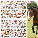 Children's Cartoon Tattoo Sticker Horse Tattoo Sticker Birthday Party Party Gift Disposable Water Transfer Sticker