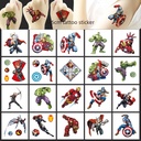 5x 5cm Avengers Tattoo 20 Cartoon Tattoo Sticker Water Transfer Disposable Tattoo Birthday Party