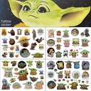 Children's Cartoon Yoda Baby Tattoo Sticker Water Transfer Sticker Kindergarten Bonus Sticker Fashion Cute Sticker