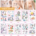 Anime Mermaid Tattoo Sticker Cute Cartoon Children Tattoo Sticker Disposable Party Sticker Plus logo