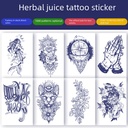 Original Advanced Sense English Letter Tattoo Sticker Waterproof Lasting Artificial Clavicle Semi-Permanent Herbal Juice Paper for Men and Women