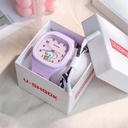 E-commerce ins Cute Silicone Explosions Watch Fashion Luminous Sports Student Square Strap High-value Watch
