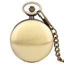 smooth pocket watch flip hanging watch retro quartz watch pocket watch thick chain gold pocket watch