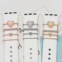 For apple watch Silicone Strap Decorative Ring Strap Decorative Buckle Diamond Series