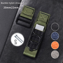 For Huawei Samsung Velcro Nylon Strap Buckle Smart Nylon Strap 20mm22mm Black Buckle Breathable