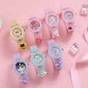 In stock soft jelly color children's doll watch luminous colorful flash primary and secondary school student Cartoon Watch Factory