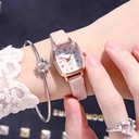 chic Retro Small Square Dial Korean Style Simple Fashion Elegant Watch for Girls Mori Style Fresh Style for Students