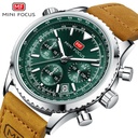 MINI FOCUS Watch Casual Men's Watch Multifunctional Quartz Watch Aviation Chronograph Men's Watch Real Belt 0463G