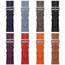 Suitable for Apple Strap iwatch7 Strap Color Hermes Color Leather Smart Strap