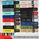 For Jiaming/Huami Samsung Xiaomi Smart Watch Strap 22mm Anti-sweat Sports Two-color Silicone Strap