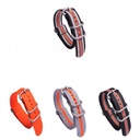 OW silver smooth oval buckle nylon strap waterproof thickened nylon watch strap e-commerce supply ribbon strap