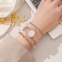 Korean fashion ladies full diamond quartz watch + full diamond bracelet 3 pcs/set