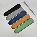 Watch accessories substitute Hengbao silicone veneer frosted 25X19 rubber cowhide strap for men