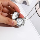 Original God Funina Silver Rotating Pocket Watch Navellet Leusley Student Rotating Flip-on Necklace Watch