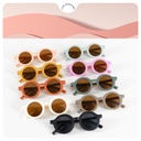 Children's sunglasses sunglasses spot ins style Denmark vintage round frame 1-7 years old baby sunglasses sunshade sunscreen