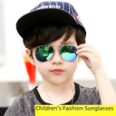 Children's Sunglasses Student Boys and Girls Color Reflective Sunglasses Toad Goggles Cute Baby Sunshade Goggles UV Protection