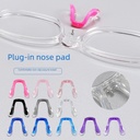 Glasses accessories plug-in silicone nose pad screw silicone saddle nose pad color one-piece U-shaped nose pad