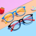 Children's anti-blue light glasses frame men and women children play mobile phone computer goggles flat glasses frame silicone