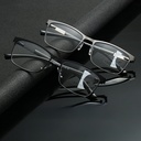 metal far and near dual-purpose automatic zoom intelligent progressive multi-focus Men's anti-blue light reading glasses