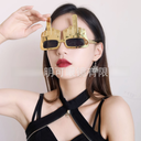 Creative vertical FUCK funny middle finger glasses Rock Ball performance funny entertainment decoration selfie props sunglasses