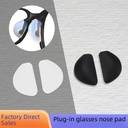 Glasses Accessories Silicone Nose Pad Plate Glasses Nose Pad Plug-in Type Silicone Nose Pad Socket D-shaped Nose