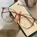 Little Red Book Cold Tea Anti-Blue Light Flat Mirror Women's Clear and Pure Plain Look Slim-fit Short-sighted Mirror Frame