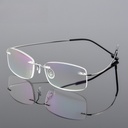 Elderly alloy frameless super elastic stall film ultra light metal glasses reading glasses frameless glasses for the elderly