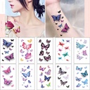 supply of 3D butterfly flower tattoo stickers men's and women's small fresh disposable temporary tattoo stickers durable