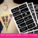 Body painting hollow tattoo template spray painting tattoo template Henna tattoo stickers semi-permanent tattoo