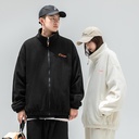 Korean Road Japanese Men's Autumn New Fleece Jacket Loose Couple Suit All-match Fashionable Brand Jacket Q