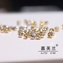 Pure G18K Gold Twill Batch Flower Beads Car Flower Beads Lutong Transfer Beads Spacer Beads Knife Flower Beads Moon Gold Beads