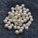 Freshwater Pearl Scattered Beads 6mm Large Hole Pearl Near Round Flaw Necklace Bracelet Semi-finished Jewelry Accessories Straight Hole