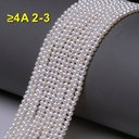 2-3mm round bead punch 4A above natural freshwater pearl jewelry DIY semi-finished necklace Zhuji Pearl