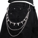 jewelry hip-hop punk metal rivet stage performance multi-layer waist chain dress jeans accessories