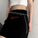 Jewelry Simple Hollow Love Size Peach Heart Waist Decoration Cold Style Hip-hop Pants Chain Waist Chain