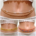 Platform Hot Selling Rice Beads Color Waist Chain Mix and Match Beach Chain Bikini Chain Abdominal Waist Bead Chain