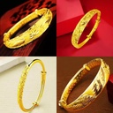 Gold bracelet gold-plated bracelet dragon and phoenix Chengxiang starry sky meteor rain dragon and phoenix Fu round glossy push
