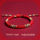 Year of the Rabbit Year of the Birth Colorful Rope Bracelet Diamond Knot Red Hand Rope Women's Handmade Weaving Ethnic Style Good Luck Red Rope