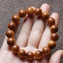 1.2 Taihang Yabai Round Bead Bracelet Handmade Wooden Wen Play Buddha Bead Single Circle Light Bead Temple Jewelry Gift