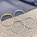 Europe and the United States 304 stainless steel twist line bracelet DIY open beaded 14K gold hand ring titanium steel jewelry
