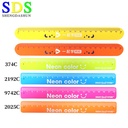 Factory supply silicone clap ruler screen printing children's snap ruler creative bendable primary school student bracelet ruler