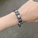 retro soft leather Star leather bracelet bracelet adjustable rivet Asian culture men and women couple alloy bracelet