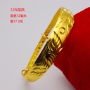 12mm Gold-Plated Dragon and Phoenix bracelet women's push-pull gold bracelet imitation gold jewelry shop alloy