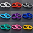 Silicone Bracelet Solid Color Gloss Adult Children's Wordless Development Activity Team Basketball Sports Bracelet Wristband Black